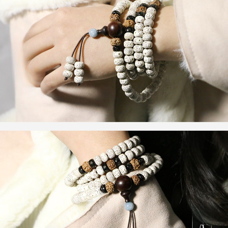 Zen Healing 108 Mala Beads Star Moon Bodhi Multi Wrap Protection Bracelet