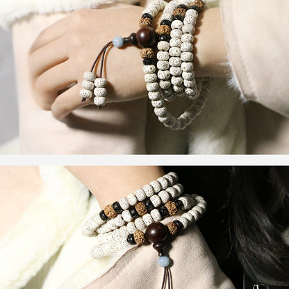 Zen Healing 108 Mala Beads Star Moon Bodhi Multi Wrap Protection Bracelet