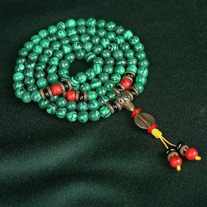 Zen Healing 108 Mala Malachite Beads Healing Bracelet
