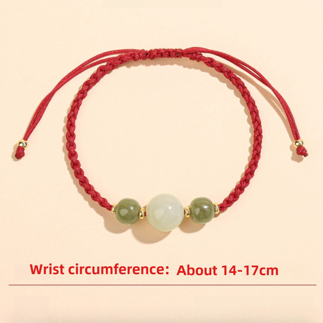 Zen Healing 2025 Chinese Zodiac Snake Hetian Jade Luck Bead Red String Bracelet