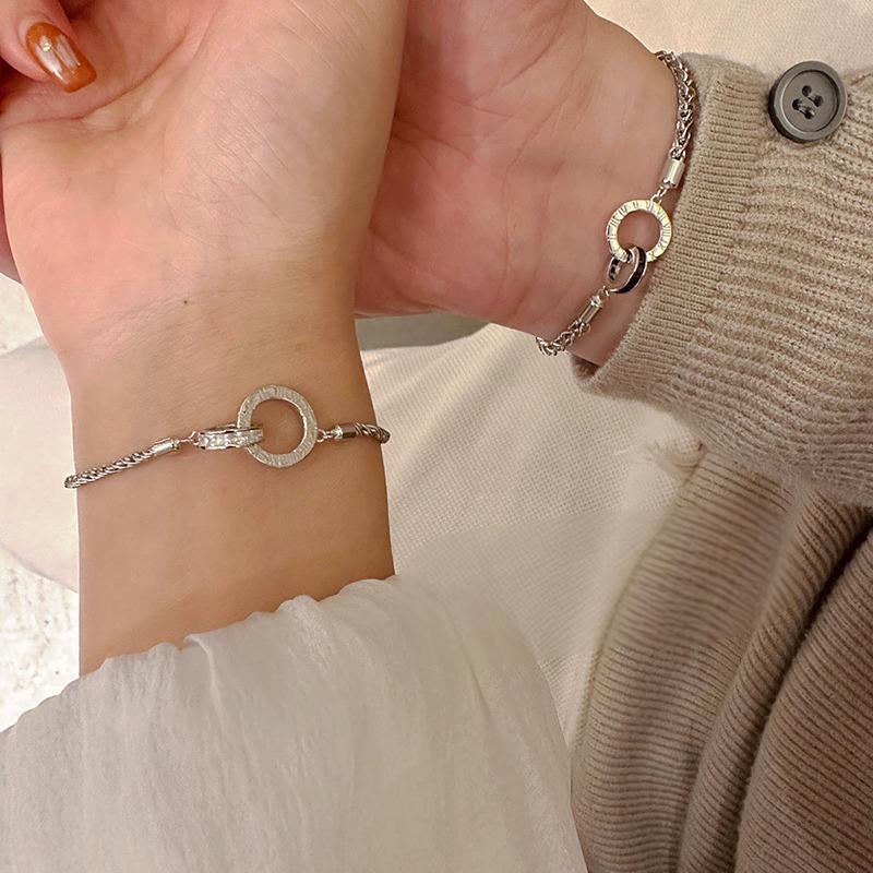 Zen Healing 925 Silver Moebius Strip Love Couple Bracelet