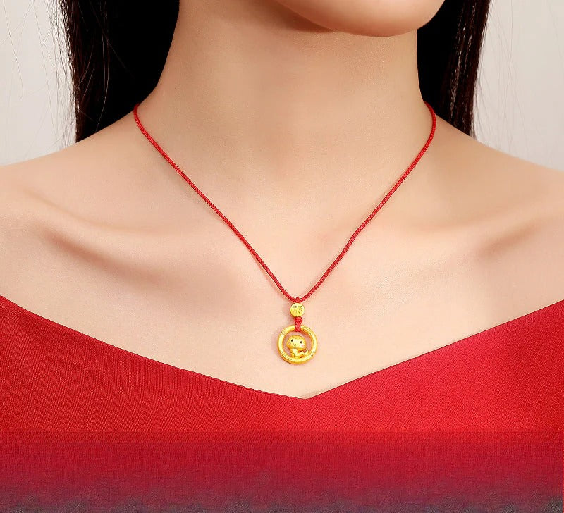 Zen Healing 925 Sterling Silver Chinese Zodiac Peace Pendant Necklace