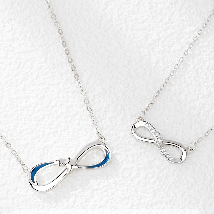Zen Healing 925 Sterling Silver Möbius Love Couple Necklace