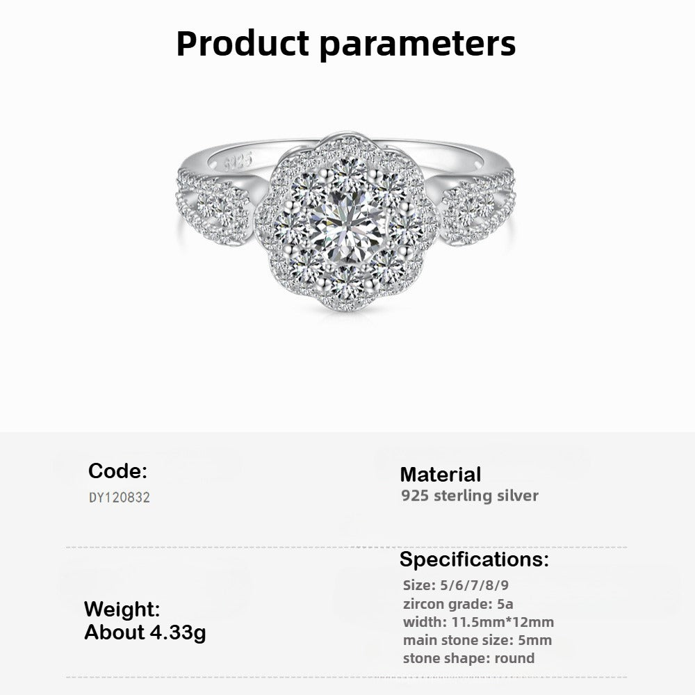 Zen Healing 925 Sterling Silver Vibrant Cubic Zirconia Ring