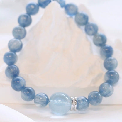 Zen Healing Kyanite Crystal Aquamarine Harmony Bracelet