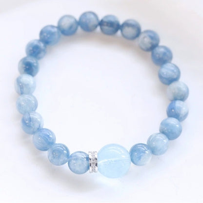 Zen Healing Kyanite Crystal Aquamarine Harmony Bracelet