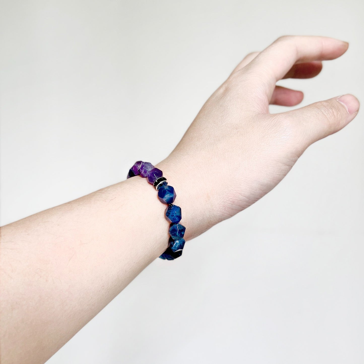 Zen Healing Natural Amethyst Lapis Lazuli Guardian Bracelet