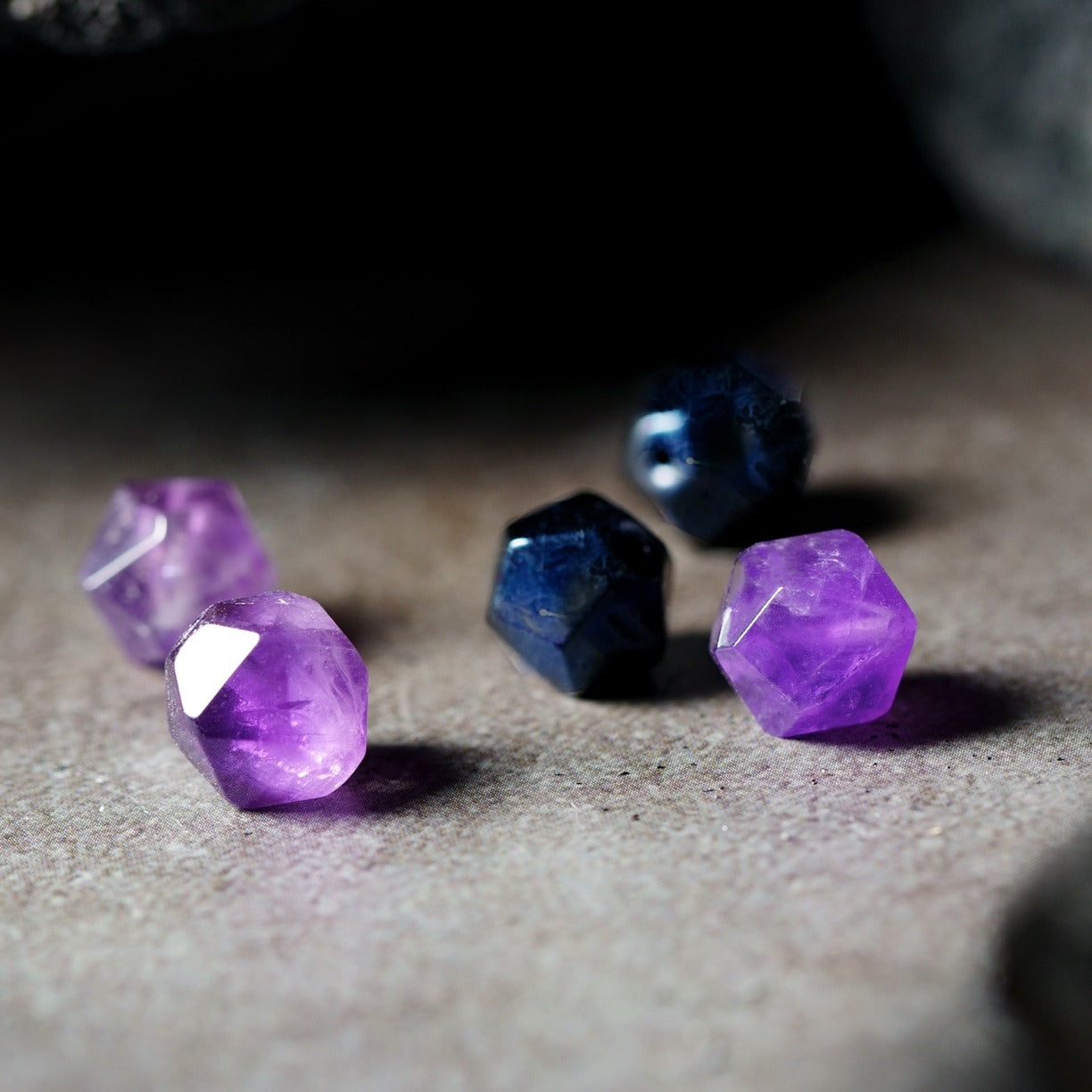 Zen Healing Natural Amethyst Lapis Lazuli Guardian Bracelet