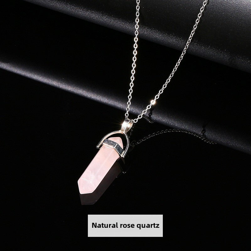 Zen Healing Natural Crystal Agate Heart Charm Bracelet & Necklace Set