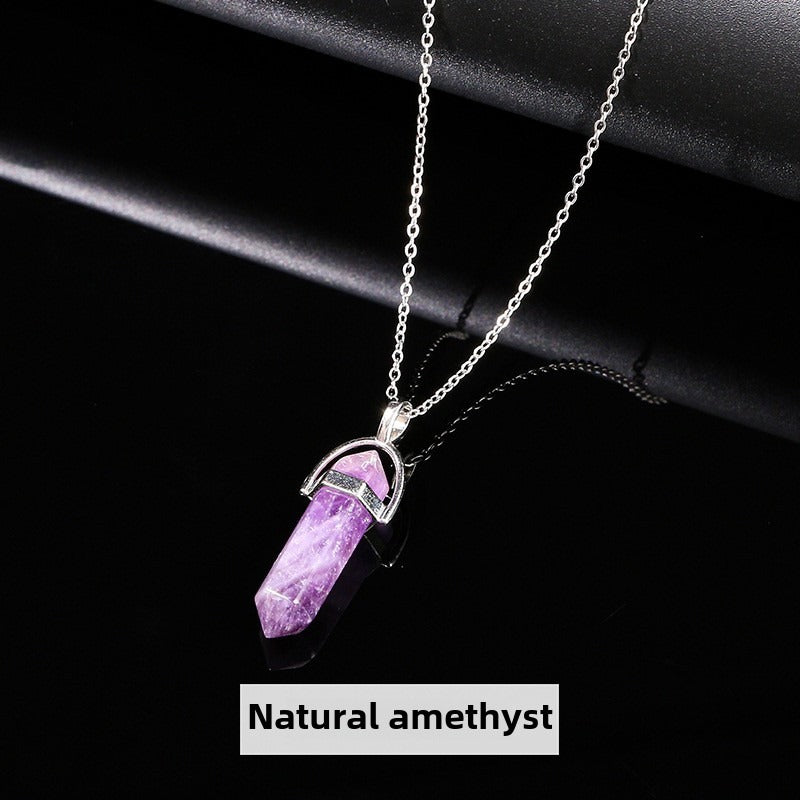 Zen Healing Natural Crystal Agate Heart Charm Bracelet & Necklace Set