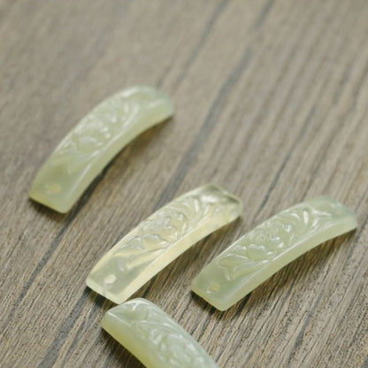 Zen Healing Natural Jade Lotus Pendant Green Sandalwood Bead Calm Bracelet