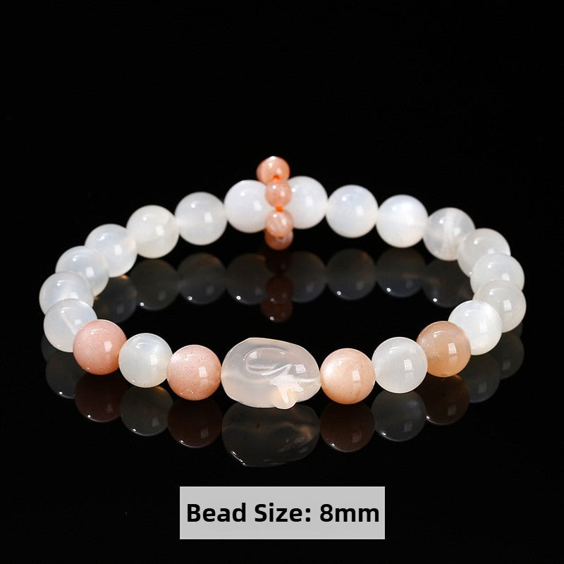 Zen Healing Gray Moonstone Citrine Balance Bead Bracelets