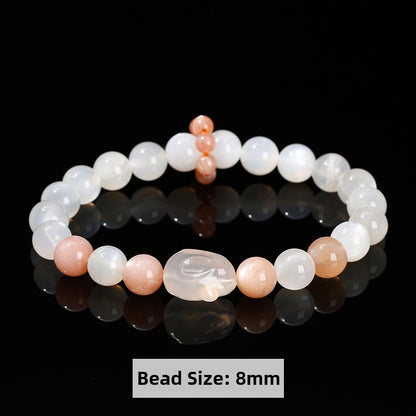 Zen Healing Gray Moonstone Citrine Balance Bead Bracelets