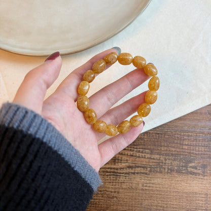 Zen Healing Natural Yellow Chalcedony Lucky Bracelet