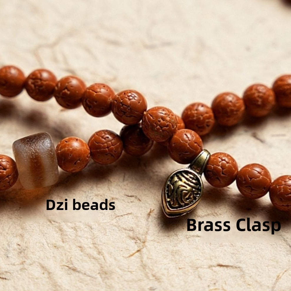 Zen Healing Tibetan 108 Beads Vajra Bodhi Scripture Knot Nine Palaces Eight Diagrams Wealth Bracelet