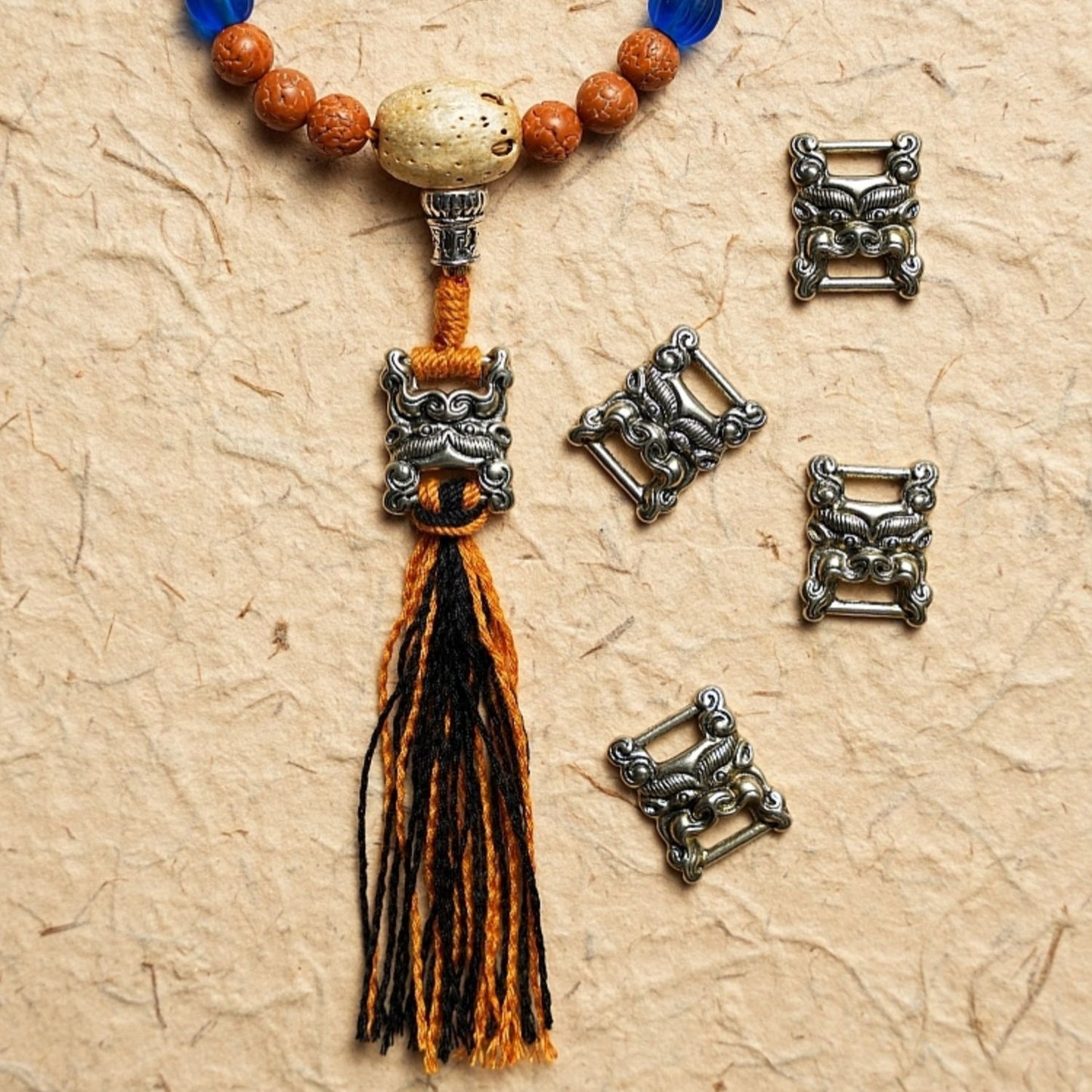 Zen Healing Tibetan 108 Beads Vajra Bodhi Scripture Knot Nine Palaces Eight Diagrams Wealth Bracelet