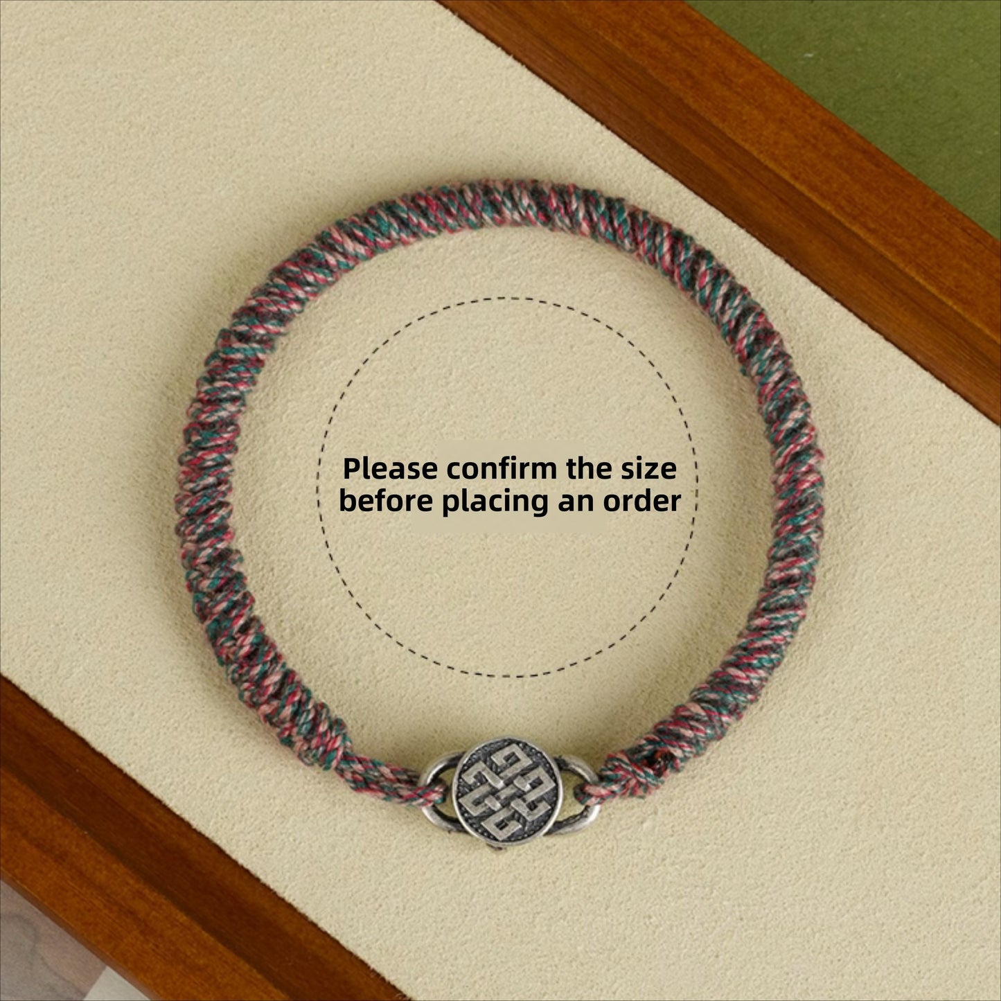 Zen Healing Tibetan 925 Sterling Silver Lucky Knot Braided Bracelet