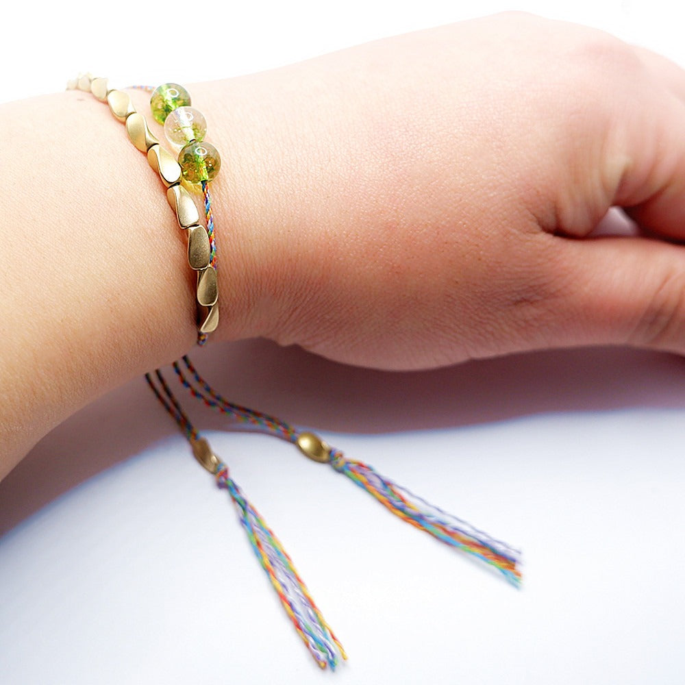 Zen Healing Tibetan Handmade Copper Brass Bead Blessing Braided Bracelet