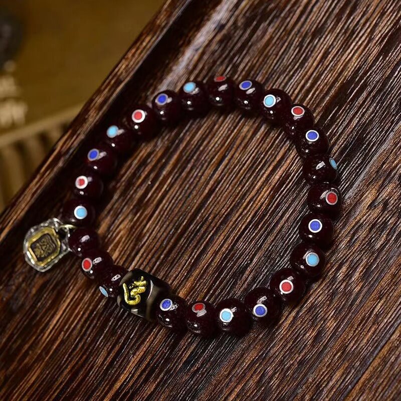 Zen Healing Tibetan Star-Moon Bodhi Dzi Bead Agate Turquoise Powerful Bracelet
