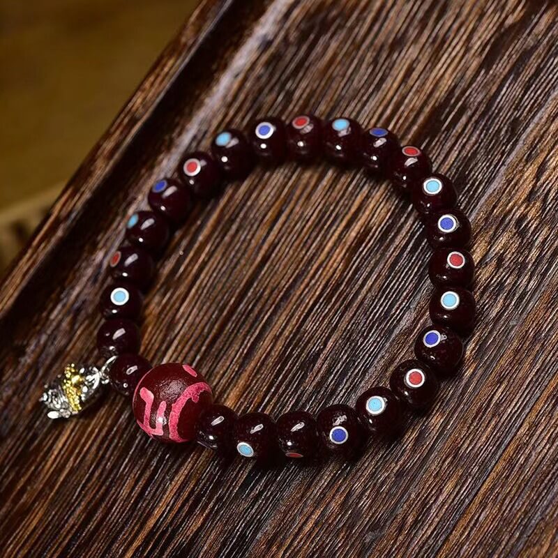 Zen Healing Tibetan Star-Moon Bodhi Dzi Bead Agate Turquoise Powerful Bracelet