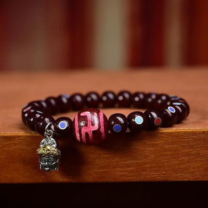 Zen Healing Tibetan Star-Moon Bodhi Dzi Bead Agate Turquoise Powerful Bracelet
