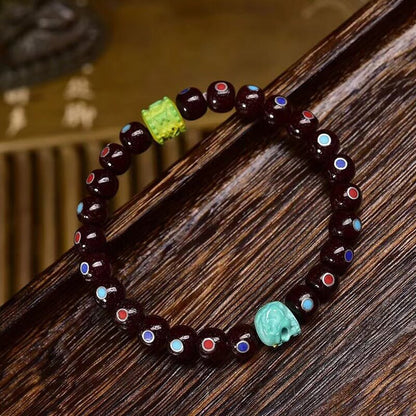 Zen Healing Tibetan Star-Moon Bodhi Dzi Bead Agate Turquoise Powerful Bracelet