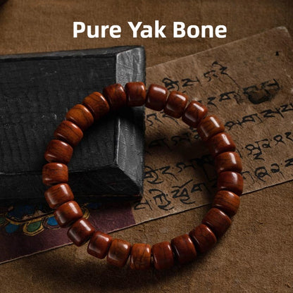 Zen Healing Tibetan Yak Bone Protection Mala Bracelet