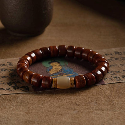 Zen Healing Tibetan Yak Bone Protection Mala Bracelet