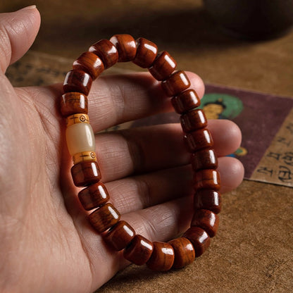 Zen Healing Tibetan Yak Bone Protection Mala Bracelet