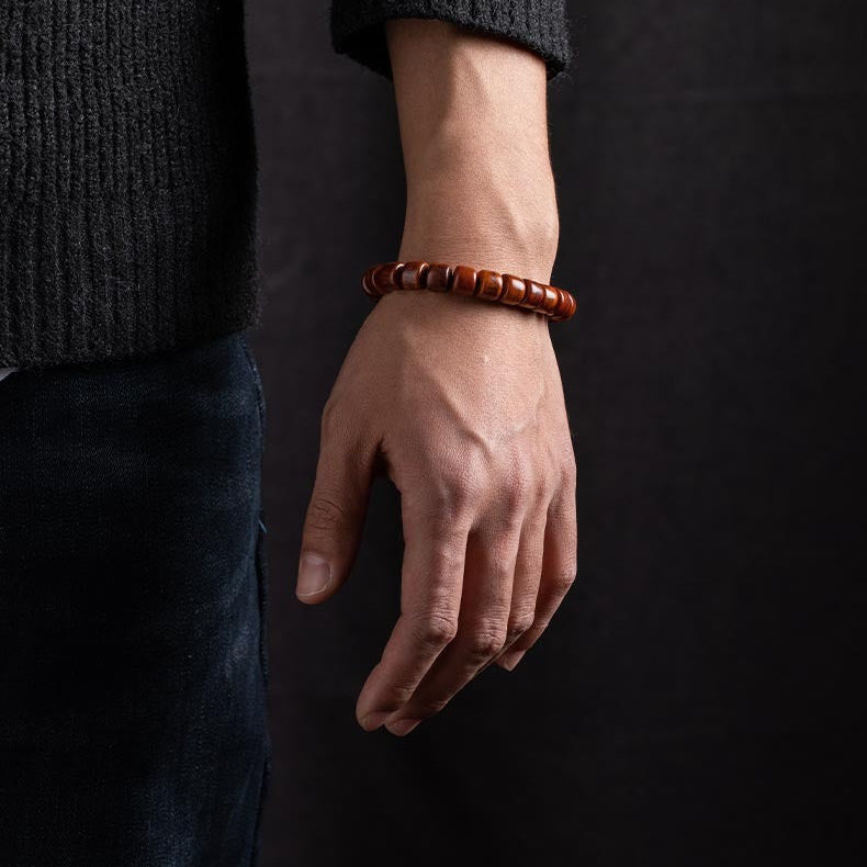 Zen Healing Tibetan Yak Bone Protection Mala Bracelet