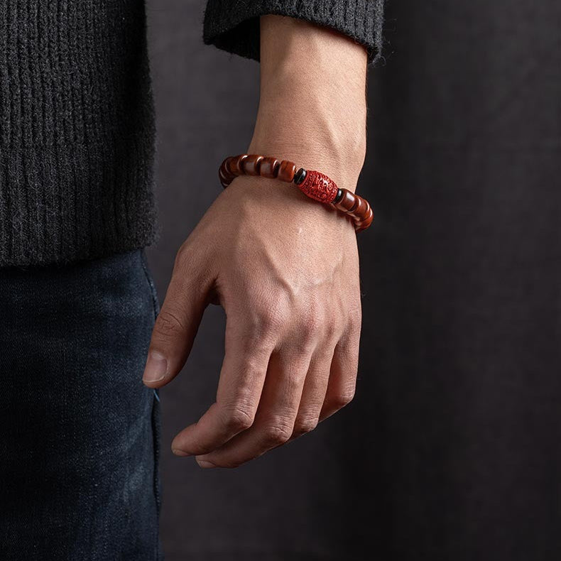 Zen Healing Tibetan Yak Bone Protection Mala Bracelet
