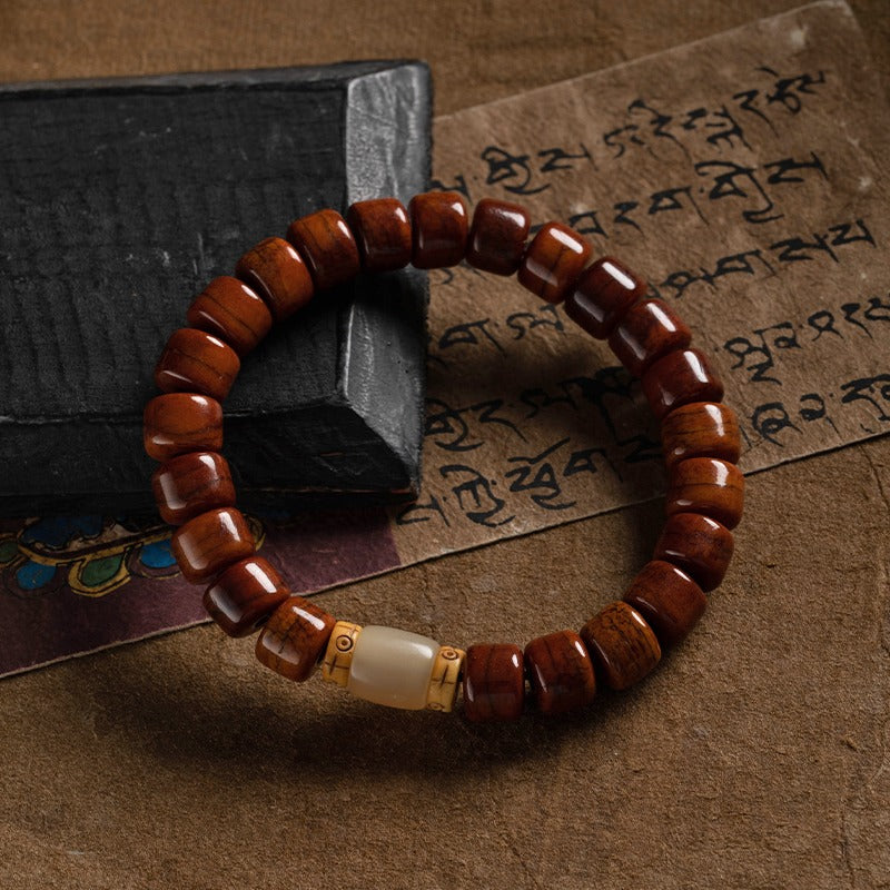 Zen Healing Tibetan Yak Bone Protection Mala Bracelet