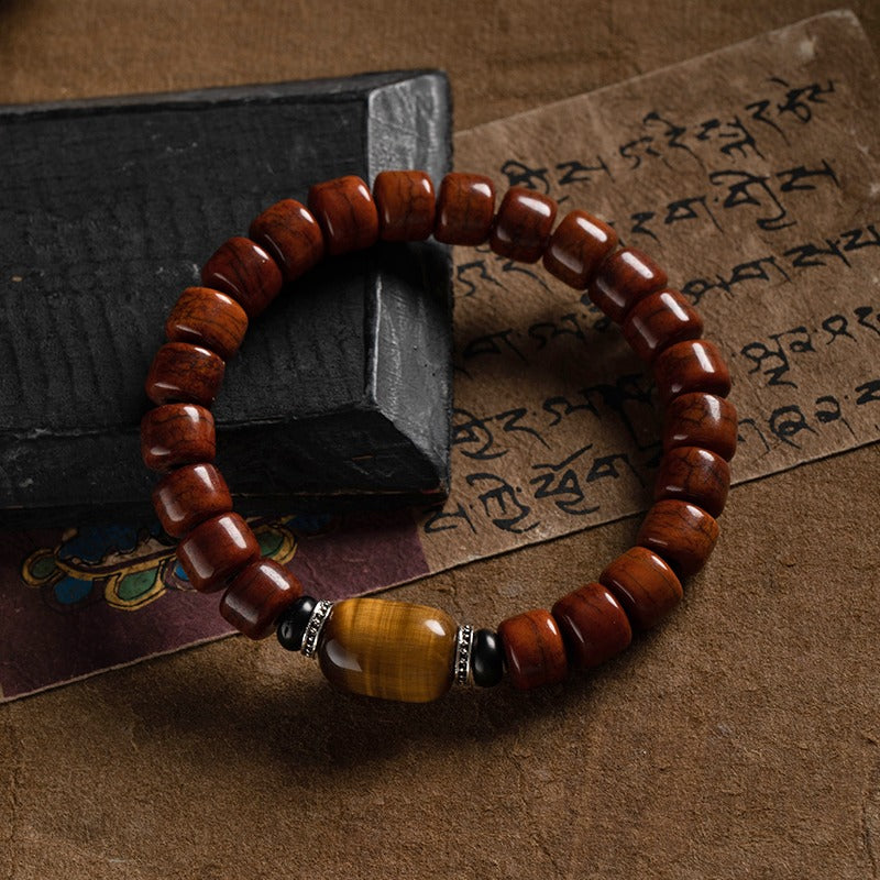 Zen Healing Tibetan Yak Bone Protection Mala Bracelet