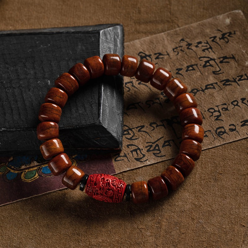 Zen Healing Tibetan Yak Bone Protection Mala Bracelet
