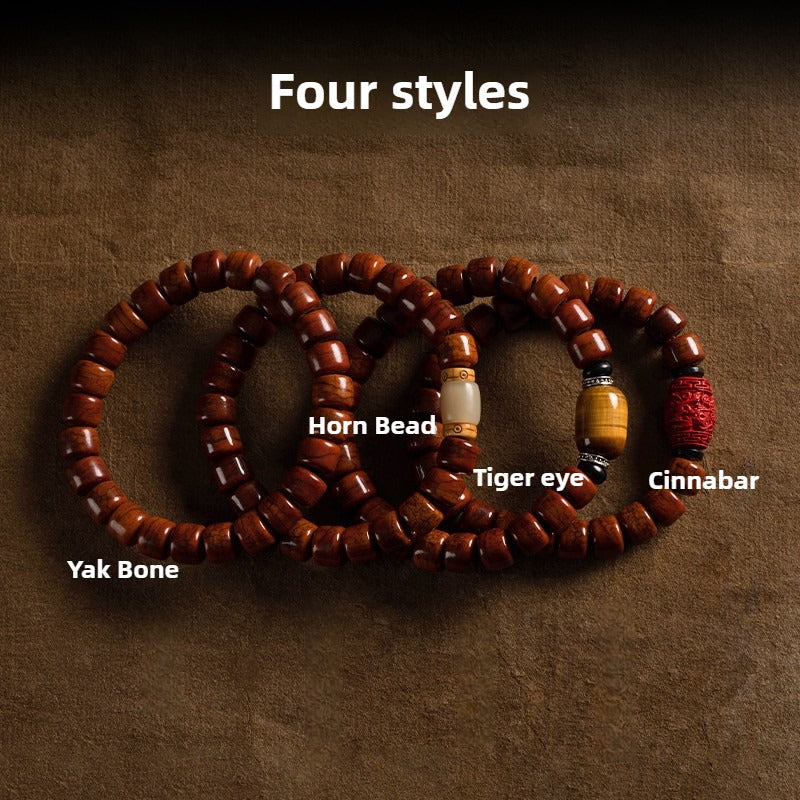 Zen Healing Tibetan Yak Bone Protection Mala Bracelet