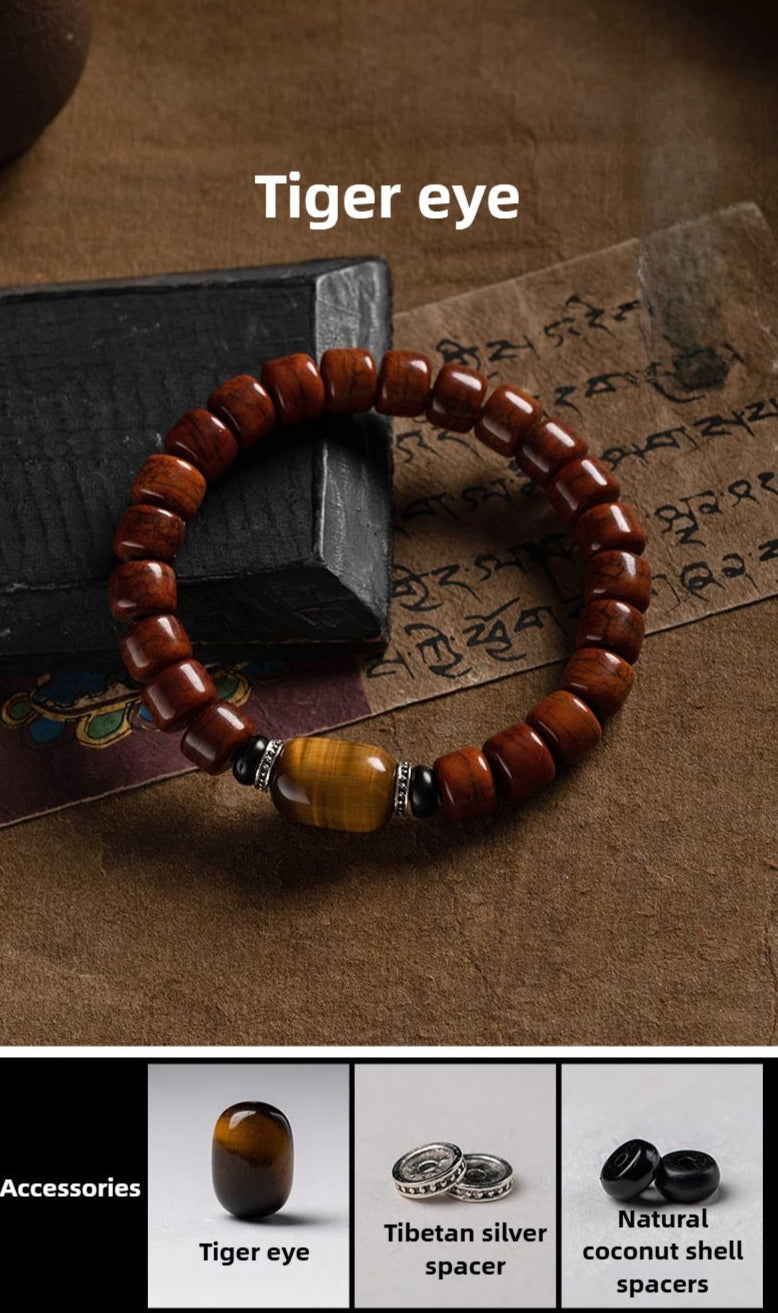 Zen Healing Tibetan Yak Bone Protection Mala Bracelet