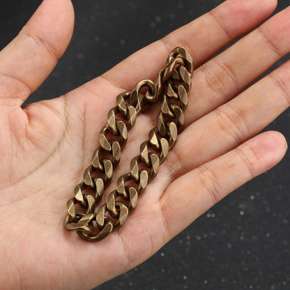 Zen Healing Vintage Bold Chain Copper Brass Strength Bracelet Necklace