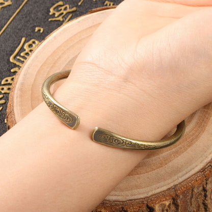 Zen Healing Vintage Copper Healing Luck Adjustable Cuff Bracelet