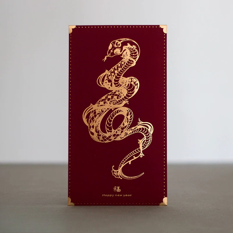 Spring Festival Creativity 6Pcs Chinese Red Envelope Year of the Snake Lucky Money Envelopes 2025 New Year