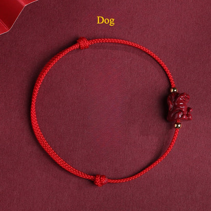 Zen Healing 2025 year of the chinese zodiac Cinnabar Protection Red String Bracelet