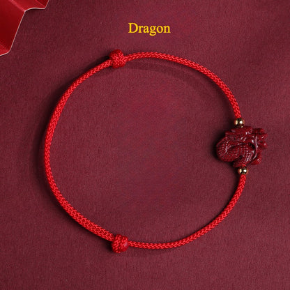 Zen Healing 2025 year of the chinese zodiac Cinnabar Protection Red String Bracelet