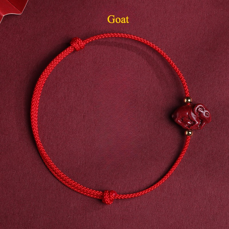 Zen Healing 2025 year of the chinese zodiac Cinnabar Protection Red String Bracelet