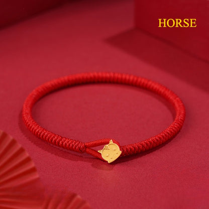 Zen Healing 925 Silver 2025 Chinese Zodiac Red String Bracelet