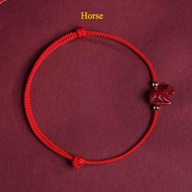 Zen Healing 2025 year of the chinese zodiac Cinnabar Protection Red String Bracelet