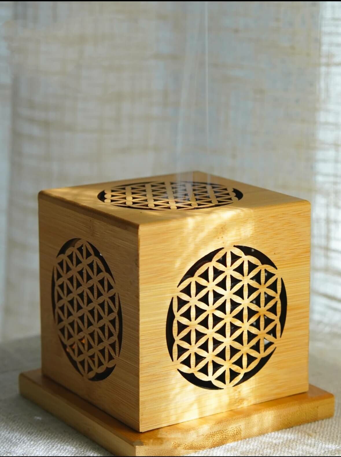 Bamboo Wood Purifying Incense Box - Maintaining Crystal Energy - 我的商店