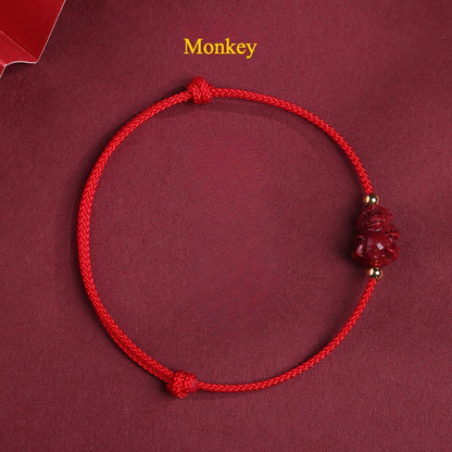 Zen Healing 2025 year of the chinese zodiac Cinnabar Protection Red String Bracelet