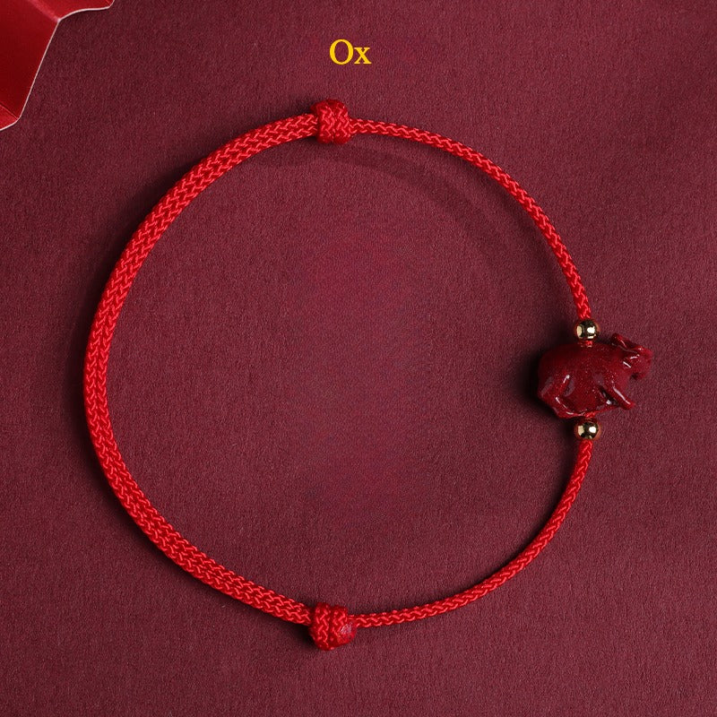 Zen Healing 2025 year of the chinese zodiac Cinnabar Protection Red String Bracelet