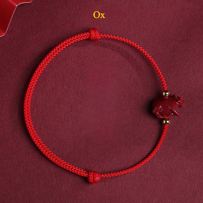 Zen Healing 2025 year of the chinese zodiac Cinnabar Protection Red String Bracelet