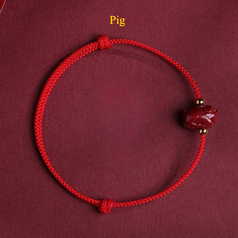 Zen Healing 2025 year of the chinese zodiac Cinnabar Protection Red String Bracelet