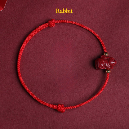 Zen Healing 2025 year of the chinese zodiac Cinnabar Protection Red String Bracelet